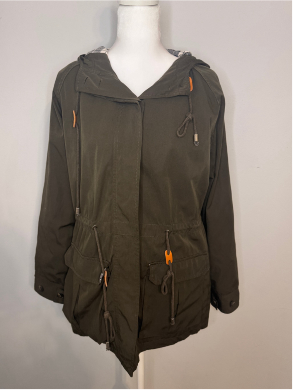 Women's Skies Are Blue Olive Utility Jacket Size S